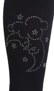 Girl Leggings blickdicht, Besatz mit Strass/Glitzer 